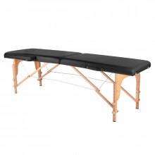 Stół składany do masażu wood komfort 2 segmentowe black