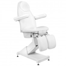 Fotel kosmetyczny elektr. basic premium 156+ pedi 3 siln. + hydraulika biały