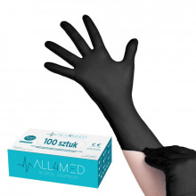 All4med jednorazowe rękawice diagnostyczne nitrylowe czarne s