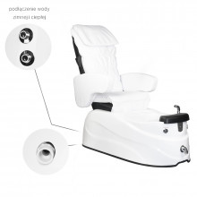 Fotel pedicure spa as-122 white z funkcją masażu podologiczny
