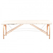 Stół składany do masażu wood komfort 2 segmentowe cream