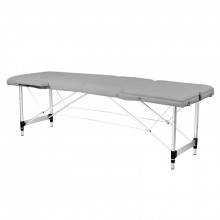 Stół składany do masażu aluminiowy komfort 3 segmentowy szary