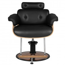 Gabbiano fotel fryzjerski florencja z regulowanym zagłówkiem czarny
