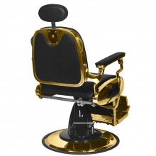 Gabbiano fotel barberski francesco gold czarny