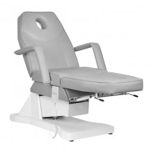 Fotel kosmetyczny elektryczny soft 1 siln. szary