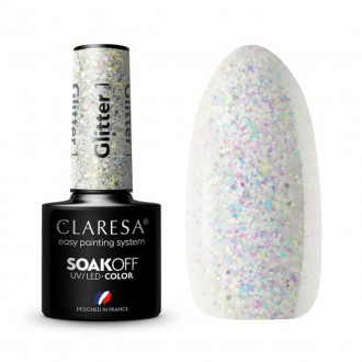 CLARESA Lakier hybrydowy GLITTER 1 -5g