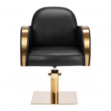 Gabbiano fotel fryzjerski malaga złoto czarny
