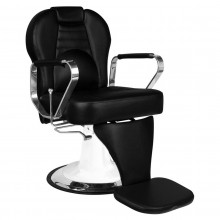 Gabbiano fotel barberski tiziano biało czarny