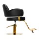 Gabbiano fotel fryzjerski Linz złoto czarny dysk
