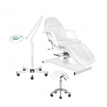 Zestaw fotel 210 + lampa lupa r6 + taboret 302